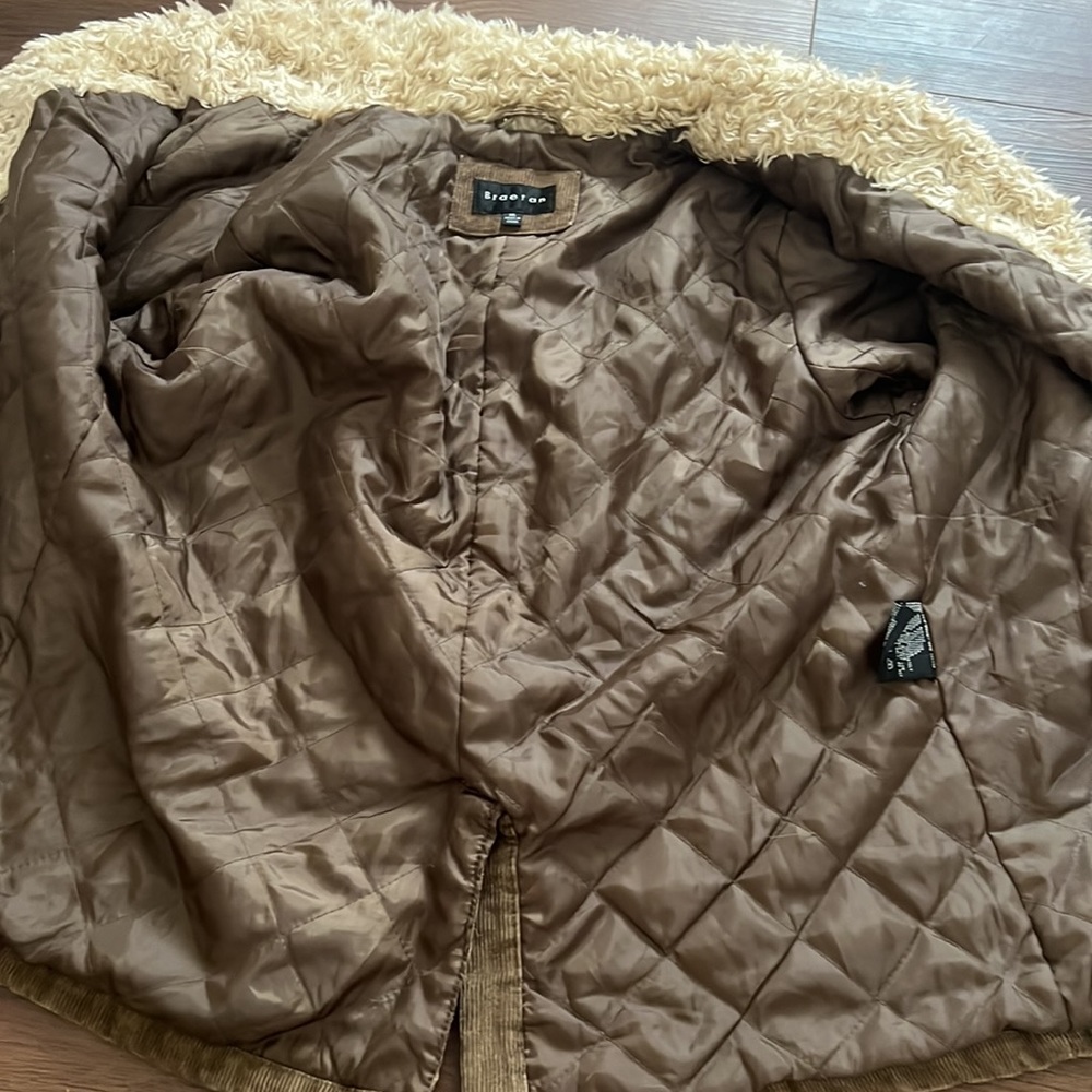 Braetan XL corduroy coat jacket Brown and tan warm office work school vacay - Picture 14 of 16
